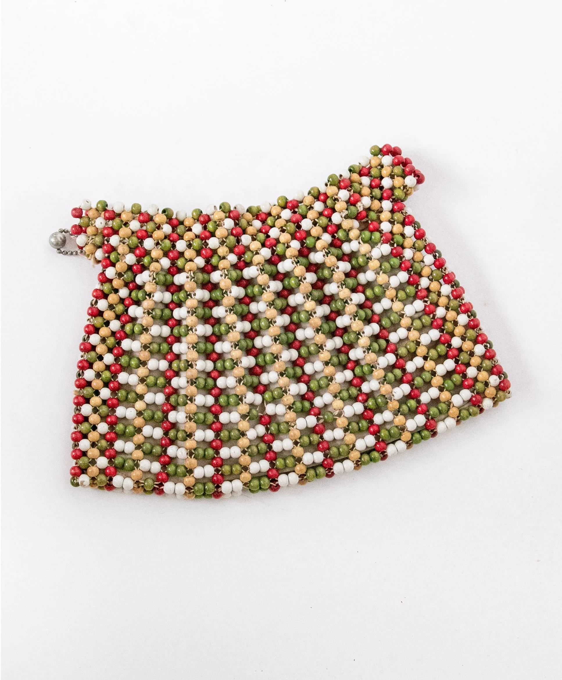 1940s Purse Deco Wooden Beaded Clutch Bag