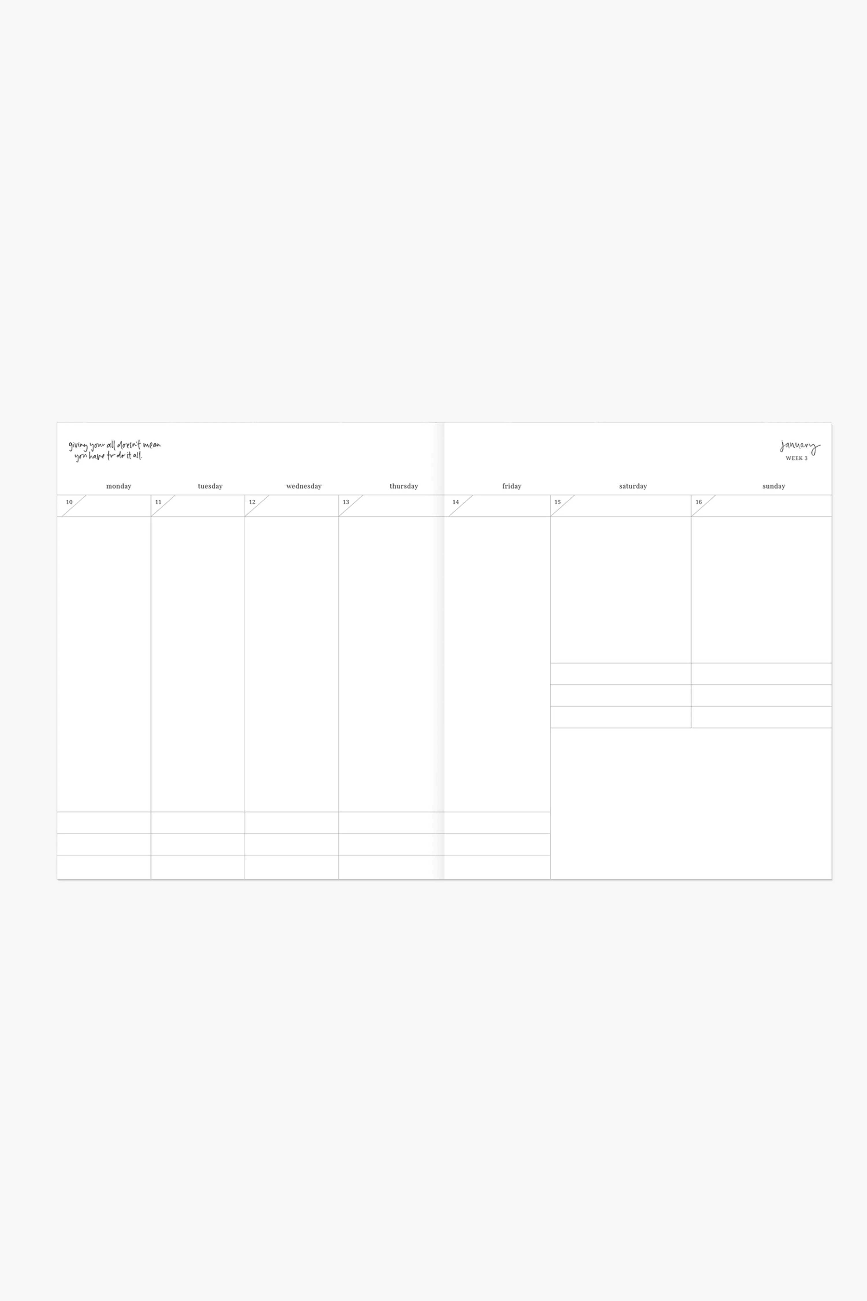 2022 Black Soiree Weekly Planner