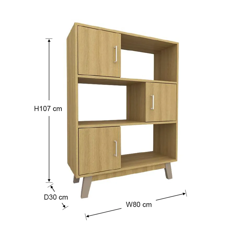 Aiden 80 cm Mid Bookcase