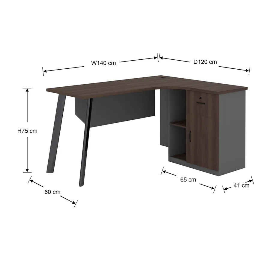 Alice 140x120 cm Right Corner Desk