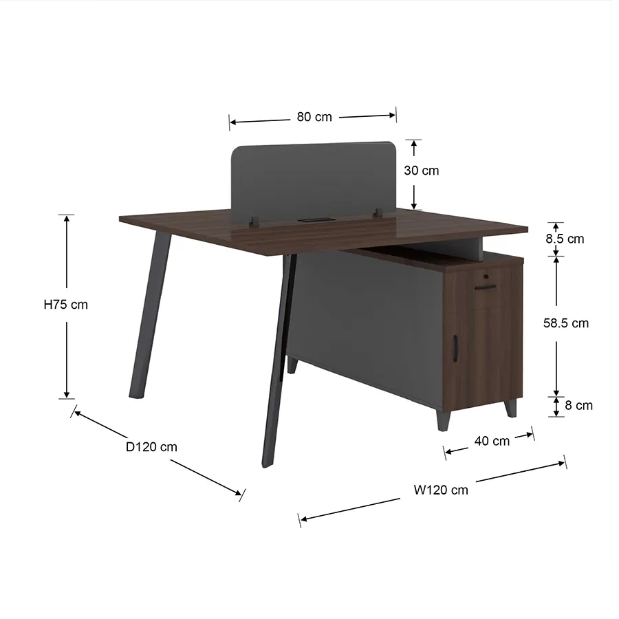 Alice 2-Seater Workstation Desk