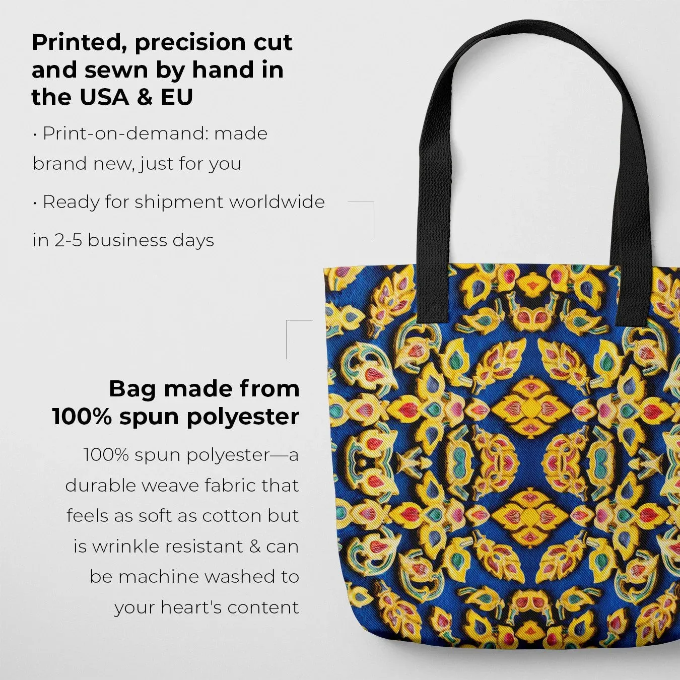 Ayodhya - Thai Mosaic Shopping Tote Bag