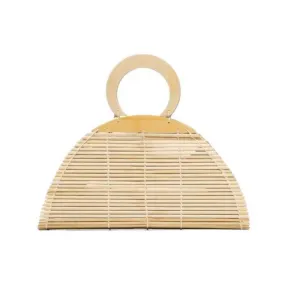 Bamboo Root Clutch – Hand-Woven Natural Elegance