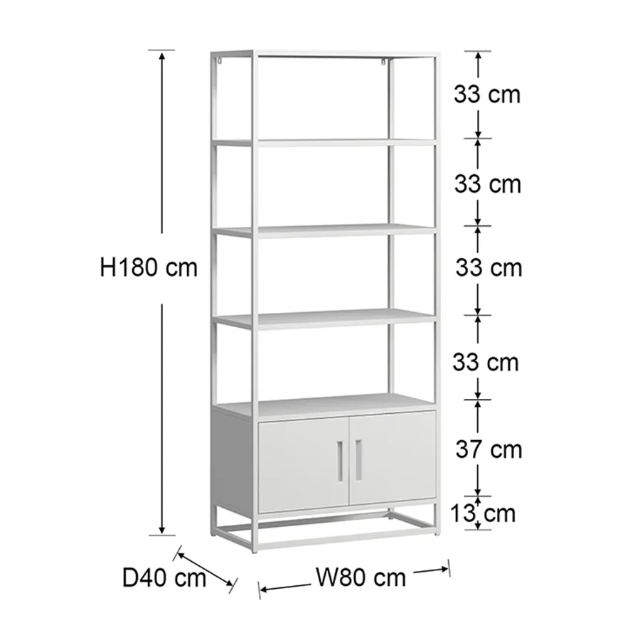 Brussel Wide Book Shelves Cabinet