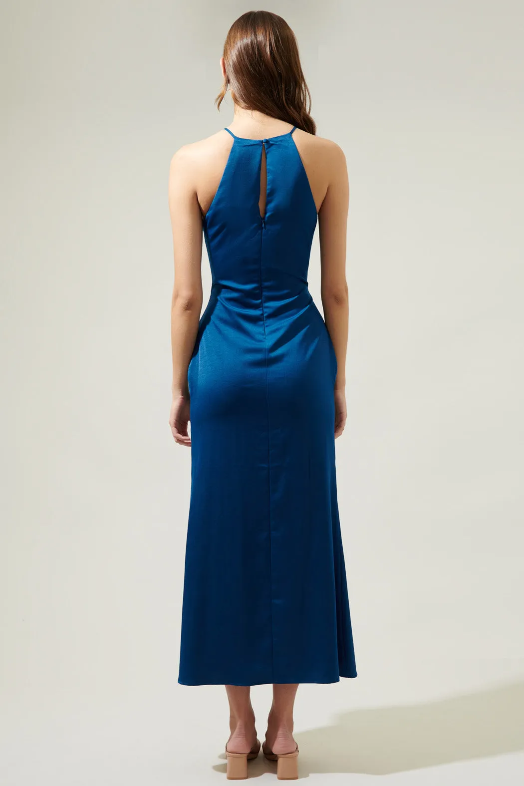 Carmina Deep Slit Maxi Dress