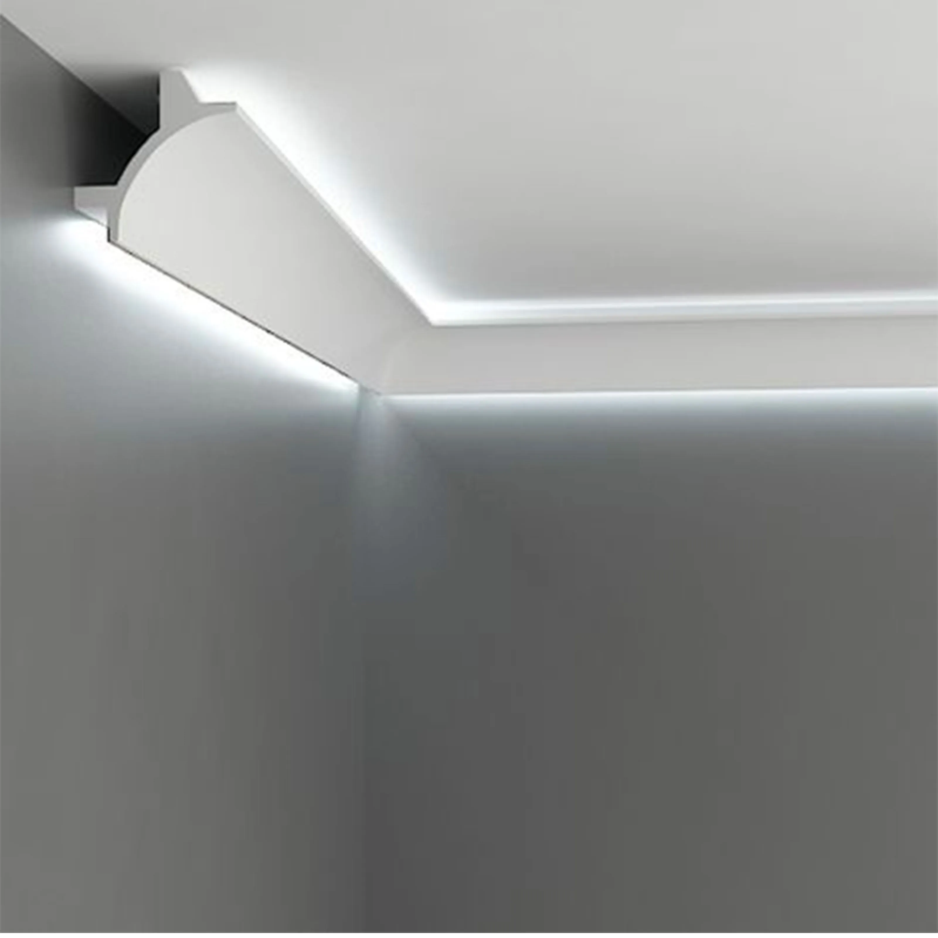 CORNICE A SOFFITTO con predisposizione LED 90x90x2000mm in POLIMERI - Polistrutturato (prezzo al metro)