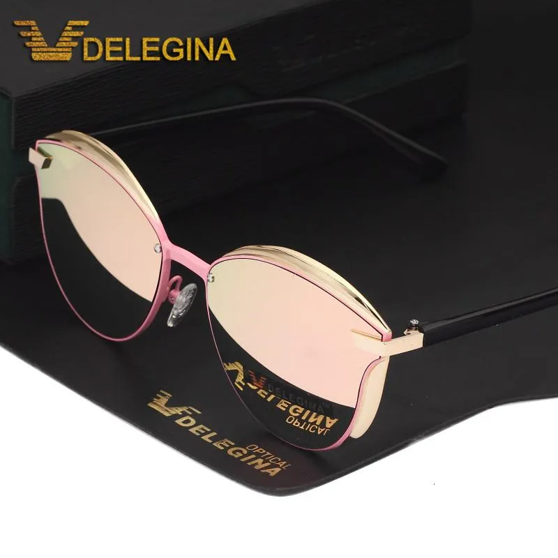 Fashion Female Polarized Sunglasses Women Cat Eye Glases Ladies Sun Glasses Mirror With box oculos de sol BW1935