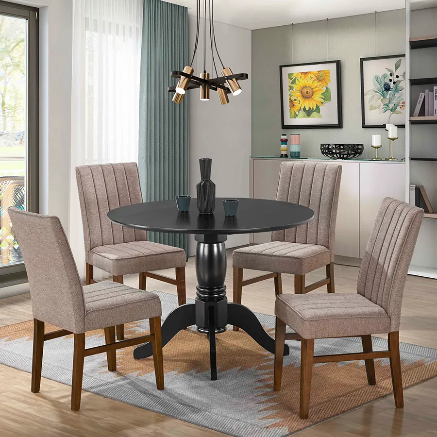 Gloria Round Drop Leaf Dining Table