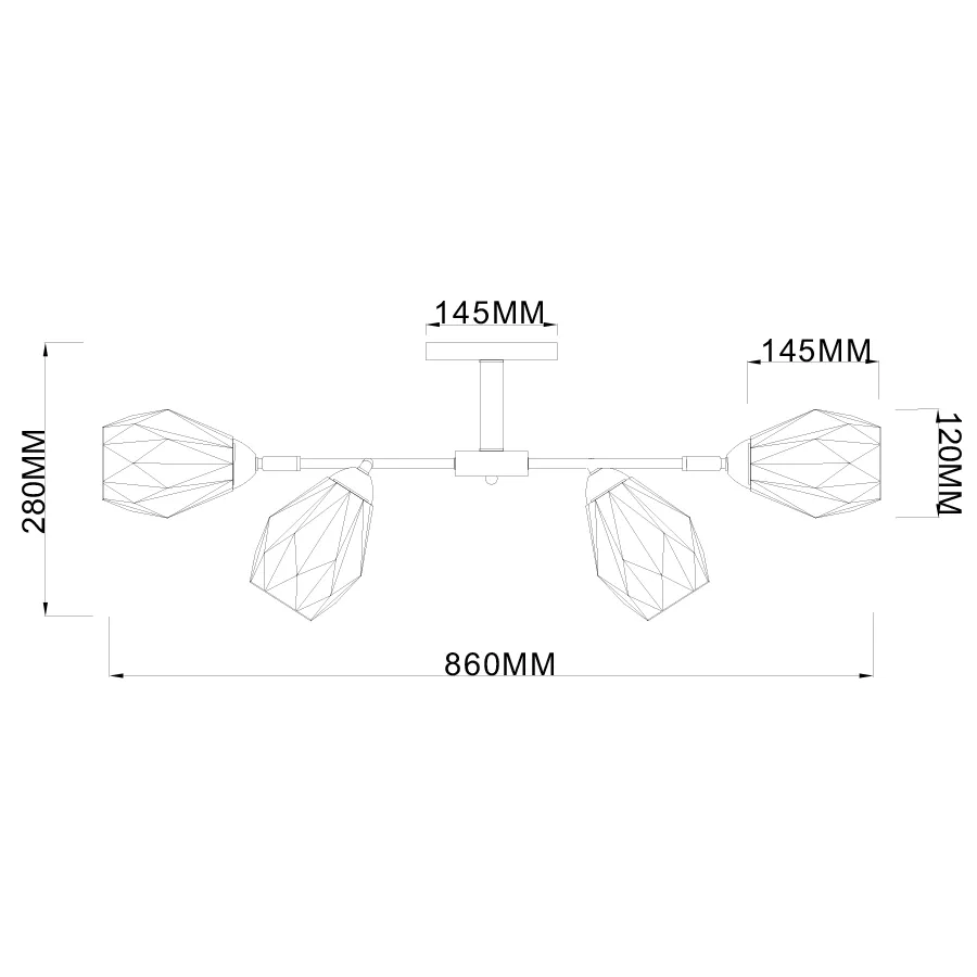 Gurli Semi-flush Mount Light