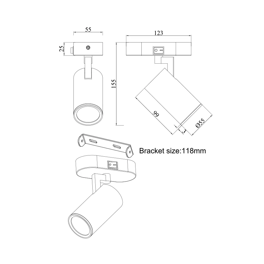 Modern 1-Light Hake Spotlight for Sleek Lighting Solutions