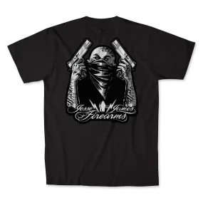 JJFU DOS PISTOLAS TEE - BLACK