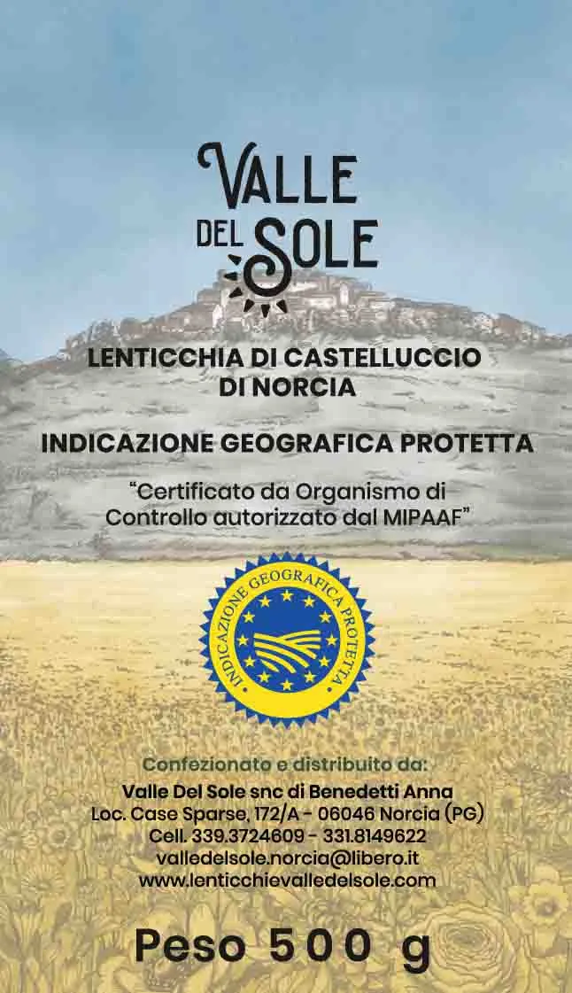 Lenticchie Castelluccio di Norcia I.G.P. – CONFEZIONE DA 2 pacchi da 500gr