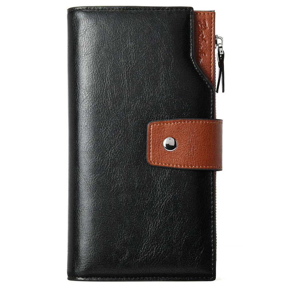 Lnna Genuine Leather RFID Wallets With Checkbooks —  Cash Clutch