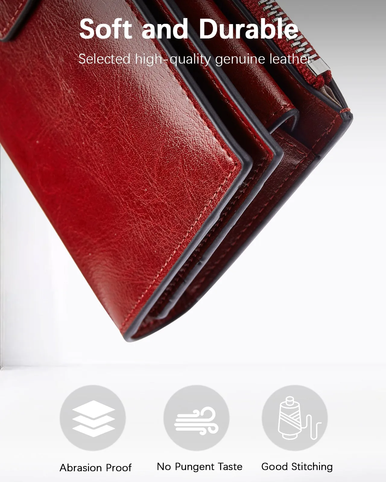 Lnna Genuine Leather RFID Wallets With Checkbooks —  Cash Clutch