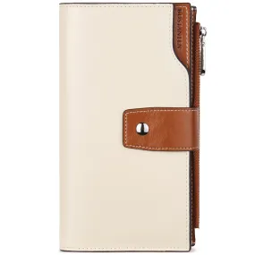 Lnna Genuine Leather RFID Wallets With Checkbooks —  Cash Clutch