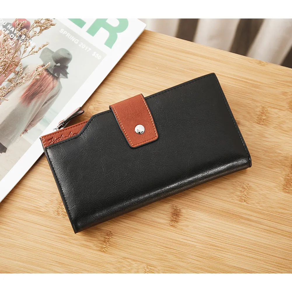 Lnna Genuine Leather RFID Wallets With Checkbooks —  Cash Clutch