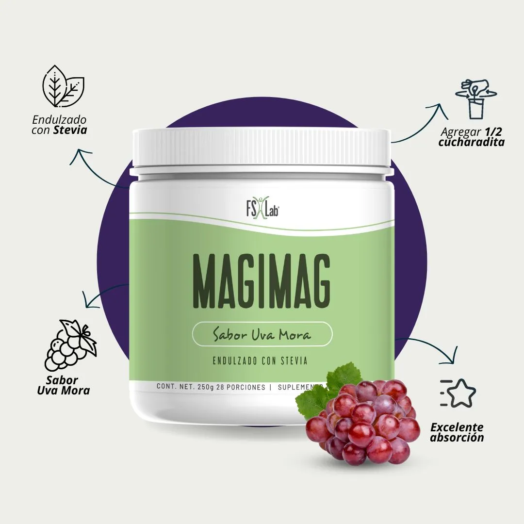 MagiMag sabor uva-mora (250g de Citrato de Magnesio en polvo para tomar con agua)