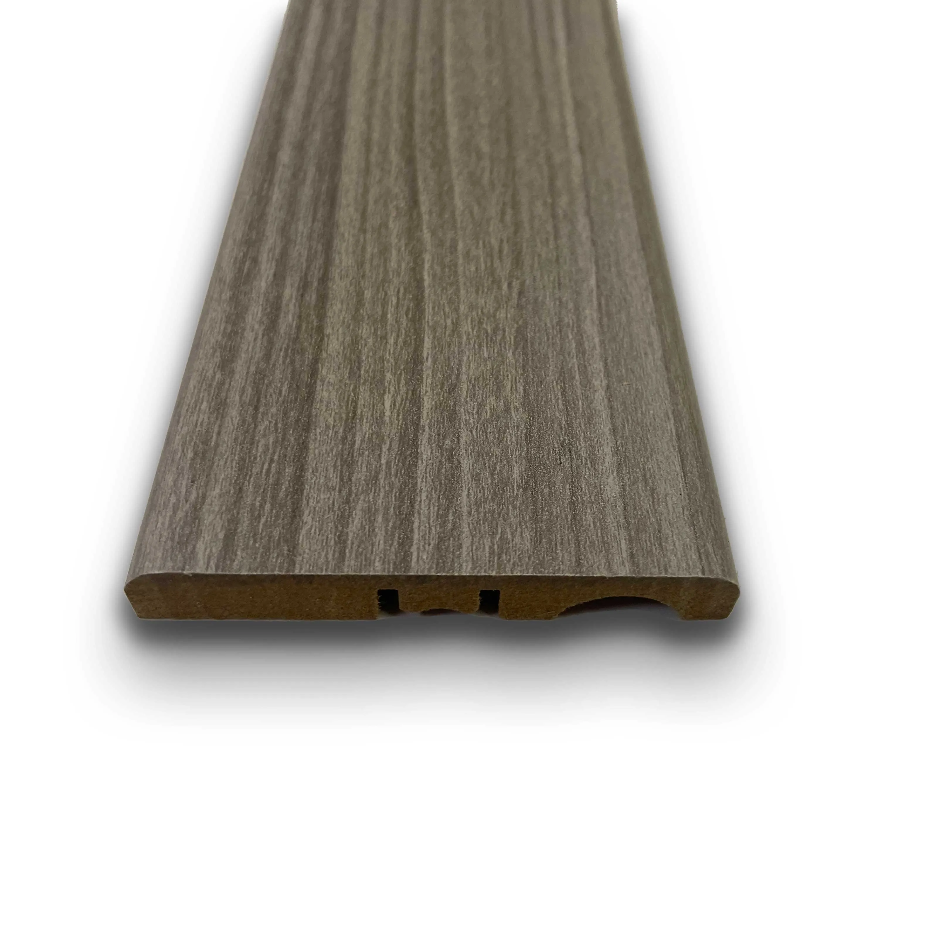 ***MEGA STOCK*** 2in1 MOSTRINA COPRIFILO BATTISEDIA in Fibra di legno 70X10 ROVERE GREY