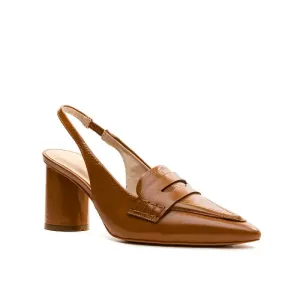 Slingback Cecconello Caramelo Salto Bloco