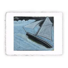 Stampa di Alfred Wallis - Piccola barca in mare mosso - 1936