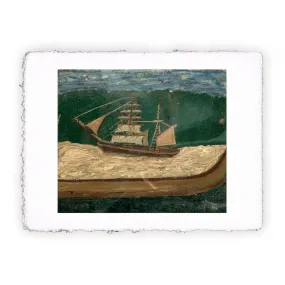 Stampa di Alfred Wallis - Un brigantino vicino alla riva