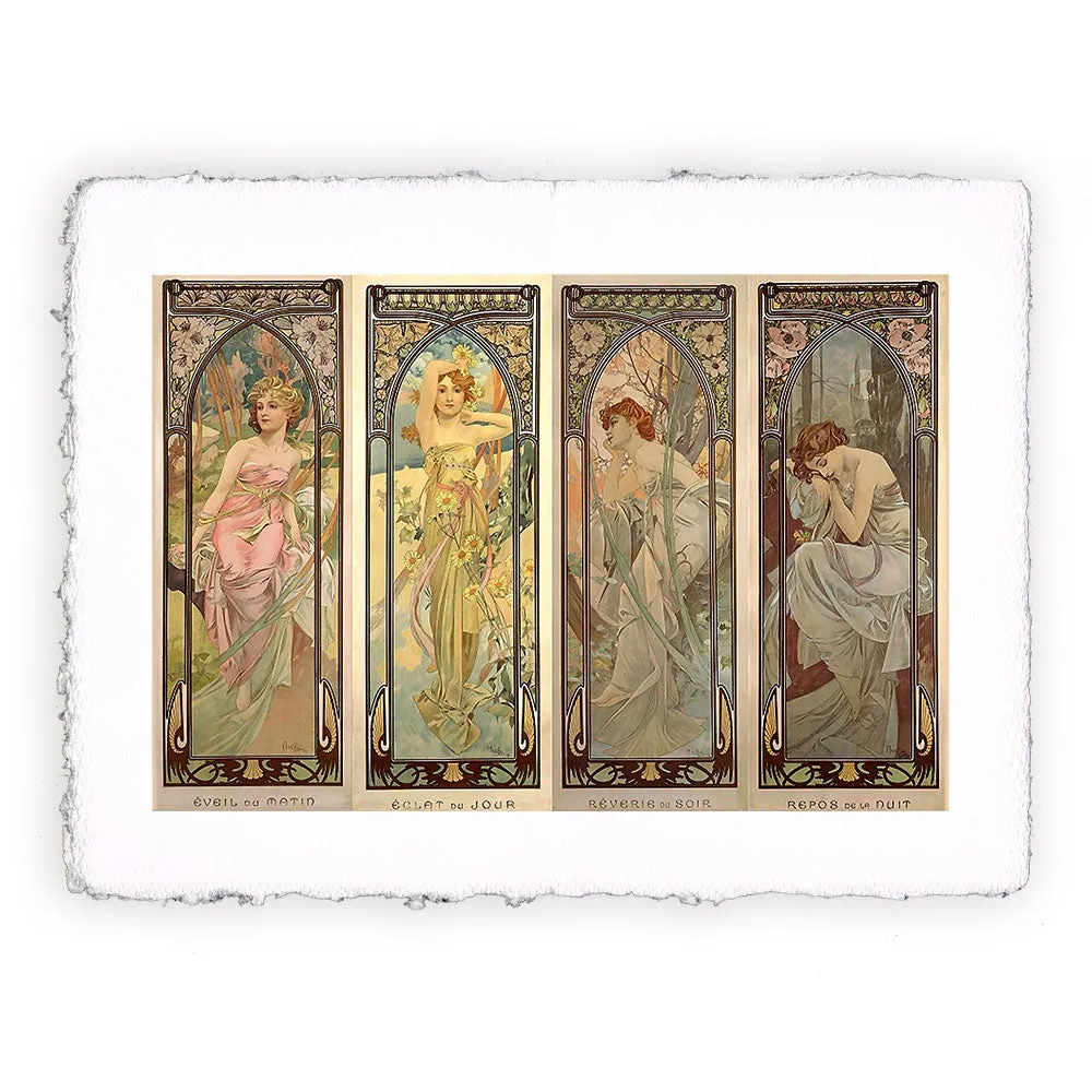 Stampa di Alphonse Mucha - I tempi del giorno (mattino, giorno, sera, notte) -