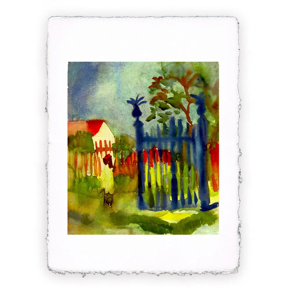 Stampa di August Macke - Cancello del giardino