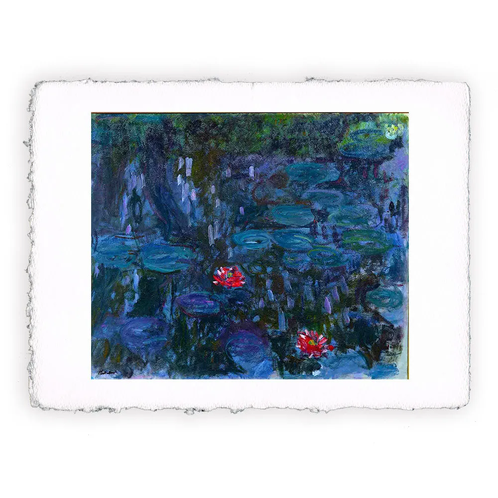 Stampa di Claude Monet - Ninfee e riflessi di salice - 1916-1919