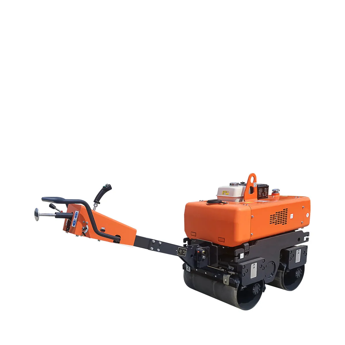 TMG Industrial 1-Ton Walk-Behind Double Drum Vibratory Roller, 13 HP Honda GX390 Gasoline Engine, 14” Drum, 3800 lb Compaction Force, Electromagnetic Clutch, Integrated Control Handle, TMG-MVR30