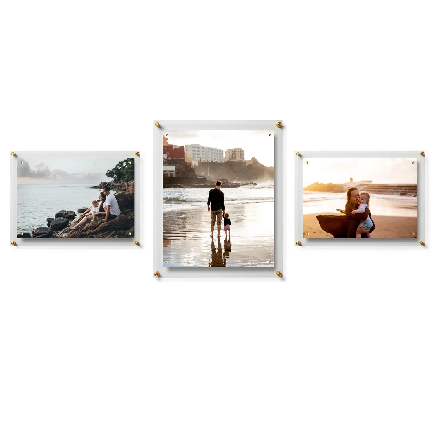 Triple Combo Gallery Wall: Set of 3 Single Panel   Magnet Frames (3005)