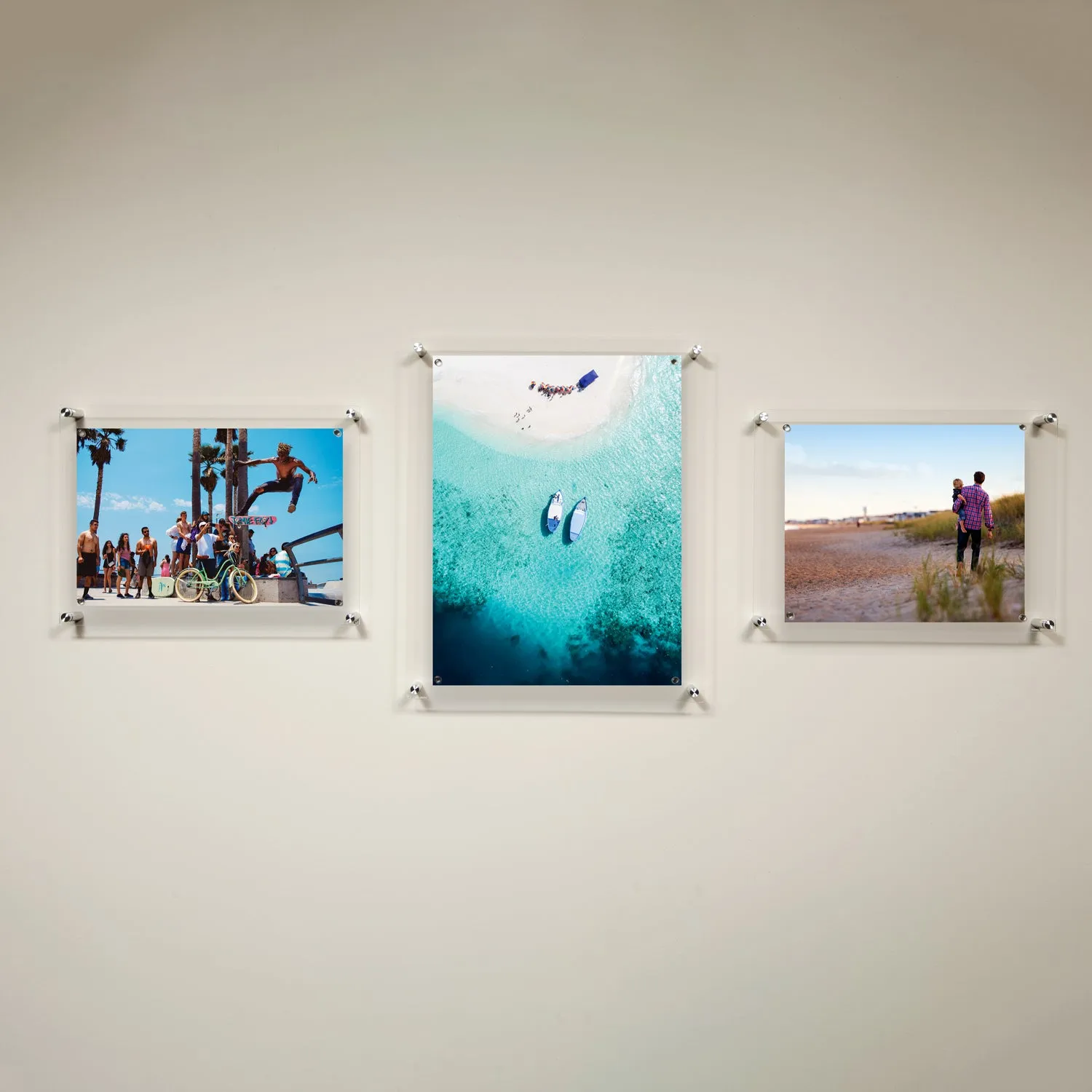 Triple Combo Gallery Wall: Set of 3 Single Panel   Magnet Frames (3005)